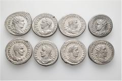 Group Lots A lot containing 8 silver coins. All: Syro-Phoenician Tetradrachms. Very fine to extremely fine. LOT SOLD AS IS, NO RETURNS. 8 coins in lot. From a European collection, formed before 2005.
