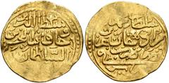 Early Medieval & Islamic ISLAMIC, Ottoman Empire. Mehmed III, AH 1003-1012 / AD 1595-1603. Sultani (Gold, 20 mm, 3.44 g, 6 h), Misr, AH 1004 (?) = AD 1595/6. Within a circle, ‘sulṭān al-barrayn / wa k