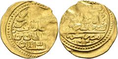 Early Medieval & Islamic ISLAMIC, Ottoman Empire. Ahmad I, AH 1012-1026 / AD 1603-1617. Sultani (Gold, 22 mm, 3.49 g, 11 h), Misr, AH 1012 = AD 1603/4. Within a circle, ‘[sulṭān] al-barrayn / [wa khā]