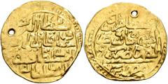 Early Medieval & Islamic ISLAMIC, Ottoman Empire. Murad IV, AH 1032-1049 / AD 1623-1640. Sultani (Gold, 23 mm, 3.47 g, 2 h), Misr, AH 1032 = AD 1623. Within a circle, ‘sulṭān al-barrayn / wa khāqān al