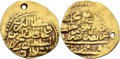 Early Medieval & Islamic ISLAMIC, Ottoman Empire. Mehmed IV, AH 1058-1099 / AD 1648-1687. Sultani (Gold, 21 mm, 3.25 g, 9 h), Qustantaniyya, [AH 1058 = AD 1648/9] but off flan. Within a circle, ‘sulṭā