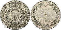 World BRAZIL, Colonial. Joao VI, as king of Portugal, 1816-1822. 960 Reis 1819 R (Billon, 39 mm, 16.46 g, 12 h), pattern. Birmingham, Rio de Janeiro or São Paulo. JOANNES•VI•D•G•PORT•BRAS•ET•ALG•REX• 