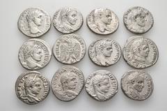 Group Lots A lot containing 12 silver coins. All: Syro-Phoenician. Tetradrachms. About very fine to good very fine. LOT SOLD AS IS, NO RETURNS. 12 coins in lot. From a European collection, formed befo