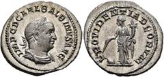 Roman Imperial Balbinus, 238. Denarius (Silver, 21 mm, 3.20 g, 6 h), Rome, circa April-June 238. IMP C D CAEL BALBINVS AVG Laureate, draped and cuirassed bust of Balbinus to right. Rev. PROVIDENTIA DE