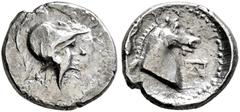 Greek SELEUKID KINGS OF SYRIA. Seleukos I Nikator, 312-281 BC, or Antiochos I, 281-261 BC. Obol (Silver, 8 mm, 0.55 g, 3 h), uncertain mint in the East. Head of Athena to right, wearing crested Corint