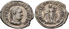 Roman Imperial Balbinus, 238. Denarius (Silver, 21 mm, 2.93 g, 6 h), Rome, circa April-June 238. IMP C D CAEL BALBINVS AVG Laureate, draped and cuirassed bust of Balbinus to right. Rev. PROVIDENTIA DE