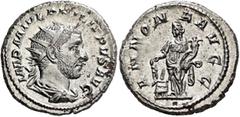 Roman Imperial Philip I, 244-249. Antoninianus (Subaeratus, 22 mm, 5.57 g, 3 h), a contemporary plated imitation. Irregular mint, after 245-246. IMP M IVL PHILIPPVS AVG Radiate, draped and cuirassed b