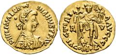 Early Medieval & Islamic UNCERTAIN GERMANIC TRIBES, Pseudo-Imperial coinage. Circa 430-450. Solidus (Gold, 21 mm, 4.48 g, 12 h), imitating Valentinian III (425-455), uncertain mint in Gaul. D N PLΛ VΛ