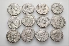 Group Lots A lot containing 12 silver coins. All: Syro-Phoenician. Tetradrachms. About very fine to good very fine. LOT SOLD AS IS, NO RETURNS. 12 coins in lot. From a European collection, formed befo