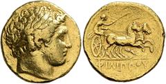 2,500 Years of Gold: The W. Uhrmeister Collection KINGS OF MACEDON. Philip II, 359-336 BC. Stater (Gold, 19 mm, 8.57 g, 11 h), Pella, struck under Philip II or Alexander III, circa 340/36-328. Laureat