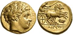 2,500 Years of Gold: The W. Uhrmeister Collection KINGS OF MACEDON. Philip II, 359-336 BC. Stater (Gold, 18 mm, 8.61 g, 10 h), Amphipolis, struck under Philip II or Alexander III, circa 340/36-328 BC.
