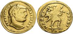 2,500 Years of Gold: The W. Uhrmeister Collection UNCERTAIN GERMANIC TRIBES, Aurum Barbarorum, Late 3rd-early 4th centuries. 'Aureus' (Gold, 20 mm, 5.00 g, 12 h), 'Tetrarchic Adventus Group A'. Imitat