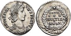 Roman Imperial Constantius II, 337-361. Siliqua (Silver, 20 mm, 2.69 g, 12 h), Sirmium, September 351-November 355. D N CONSTAN-TIVS P F AVG Pearl-diademed, draped and cuirassed bust of Constantius II