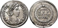 Roman Imperial Constantius II, 337-361. Siliqua (Silver, 21 mm, 3.33 g, 6 h), Sirmium, November 355-summer 361. D N CONSTAN-TIVS P F AVG Pearl-diademed, draped and cuirassed bust of Constantius II to 
