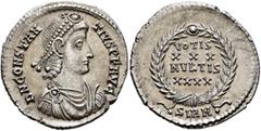 Roman Imperial Constantius II, 337-361. Siliqua (Silver, 21 mm, 3.30 g, 7 h), Sirmium, November 355-summer 361. D N CONSTAN-TIVS P F AVG Pearl-diademed, draped and cuirassed bust of Constantius II to 
