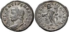 The Rauceby Hoard: BM Plate Coins Constantius I, as Caesar, 293-305. Follis (Silvered bronze, 27 mm, 10.61 g, 12 h), Treveri, circa 295. CONSTANTIVS NOB CAES Laureate head of Constantius I to left. Re