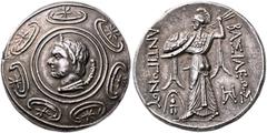The Basileia Hellenika Collection of Exceptional Tetradrachms KINGS OF MACEDON. Antigonos II Gonatas, 277/6-239 BC. Tetradrachm (Silver, 30 mm, 17.17 g, 3 h), Amphipolis, circa 274/1-260/55. Horned he