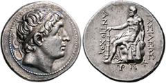 The Basileia Hellenika Collection of Exceptional Tetradrachms SELEUKID KINGS. Antiochos II Theos, 261-246 BC. Tetradrachm (Silver, 30 mm, 17.15 g, 12 h), Kyme. Diademed head of Antiochos II to right. 