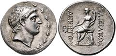 The Basileia Hellenika Collection of Exceptional Tetradrachms SELEUKID KINGS. Demetrios I Soter, 162-150 BC. Tetradrachm (Silver, 29 mm, 16.78 g, 12 h), uncertain mint 82, probably in Cilicia, circa 1