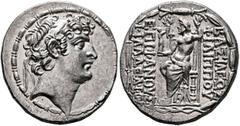 The Basileia Hellenika Collection of Exceptional Tetradrachms SELEUKID KINGS. Philip I Philadelphos, circa 95/4-76/5 BC. Tetradrachm (Silver, 28 mm, 15.87 g, 11 h), uncertain mint in Cilicia, likely T