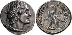 The Basileia Hellenika Collection of Exceptional Tetradrachms PTOLEMAIC KINGS OF EGYPT. Ptolemy VI Philometor, second reign, 163-145 BC. Tetradrachm (Silver, 25 mm, 14.27 g, 12 h), Alexandria, RY 27 =