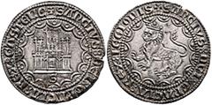 Spain SPAIN, Castile & León. Sancho IV el Bravo (the Brave), 1284-1295. Medio Maravedi (Silver, 26 mm, 2.75 g, 8 h), Sevilla (Seville), 1284-1295. ✠ SΛnCIVS:DЄI:GRΛCIΛ:RЄX:CΛSTЄLIЄ Crowned lion to lef