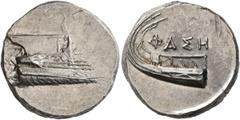 Greek LYCIA. Phaselis. 4th century BC. Stater (Silver, 21 mm, 10.41 g, 3 h). Prow to right. Rev. ΦAΣH Stern to left. CNG 103 (2016), 323 (same dies). Heipp-Tamer Series 6 var. Boldly struck on excelle