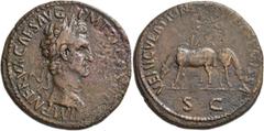 Roman Imperial Nerva, 96-98. Sestertius (Orichalcum, 34 mm, 24.10 g, 6 h), Rome, 97. IMP NERVA CAES AVG P M TR P COS III [P P] Laureate head of Nerva to right. Rev. VEHICVLATIONE [ITALIAE RE]MISSA / S