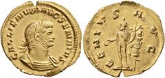 Roman Imperial Gallienus, 253-268. Aureus (Gold, 19 mm, 2.20 g, 6 h), Rome, December 263 to early 264. GALLIENVM AVG SENATVS Laureate and cuirassed bust of Gallienus to right, with slight drapery on l