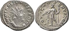 Roman Imperial Postumus, Romano-Gallic Emperor, 260-269. Antoninianus (Billon, 22 mm, 3.08 g, 12 h), Cologne, first half of 268. IMP C POSTVMVS P F AVG Radiate, draped and cuirassed bust of Postumus t