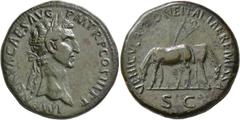 Roman Imperial Nerva, 96-98. Sestertius (Orichalcum, 34 mm, 26.35 g, 7 h), Rome, 97. IMP NERVA CAES AVG P M TR P COS III P P Laureate head of Nerva to right. Rev. VEHICVLATIONE ITALIAE REMISSA / S C T