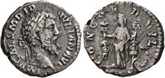Roman Imperial Didius Julianus, 193. Denarius (Silver, 17 mm, 2.44 g, 6 h), Rome. IMP CAES M DID IVLIAN AVG Laureate head of Didius Julianus to right. Rev. CONCORD MILIT Concordia standing front, head