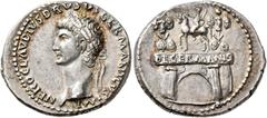 Roman Imperial Nero Claudius Drusus, died 9 BC. Denarius (Silver, 20 mm, 3.82 g, 1 h), Rome, struck under Claudius, circa 41-45. NERO CLAVDIVS DRVSVS GERMANICVS IMP Laureate head of Nero Claudius Drus