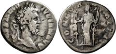 Roman Imperial Didius Julianus, 193. Denarius (Silver, 18 mm, 2.35 g, 1 h), Rome. [IMP] CAES M DID IVLIAN AVG Laureate head of Didius Julianus to right. Rev. CONCORD MILIT Concordia standing front, he