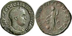 Roman Imperial Balbinus, 238. Sestertius (Orichalcum, 29 mm, 20.63 g, 1 h), Rome, April-June 238. IMP CAES D CAEL BALBINVS AVG Laureate, draped and cuirassed bust of Balbinus to right. Rev. PROVIDENTI