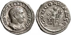 Roman Imperial Balbinus, 238. Denarius (Silver, 19 mm, 2.67 g, 12 h), Rome, circa April-June 238. IMP C D CAEL BALBINVS AVG Laureate, draped and cuirassed bust of Balbinus to right. Rev. CONCORDIA AVG