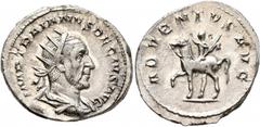 Roman Imperial Trajan Decius, 249-251. Antoninianus (Silver, 22 mm, 4.01 g, 7 h), Rome, 249. IMP TRAIANVS DECIVS AVG Radiate, draped and cuirassed bust of Trajan Decius to right, seen from behind. Rev
