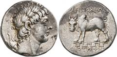 Greek CARIA. Antioch ad Maeandrum. Circa 168/150-133 BC. Tetradrachm (Silver, 26 mm, 16.39 g, 12 h), Diotrephes, magistrate. Laureate head of Apollo to right with bow and quiver over his shoulder. Rev