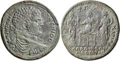 Roman Provincial PHRYGIA. Laodicea ad Lycum. Caracalla, 198-217. Medallion (Orichalcum, 45 mm, 50.08 g, 7 h), CY 88. AY•K•M•AYP ANTΩNЄINOC Laureate, draped and cuirassed bust of Caracalla to right, se