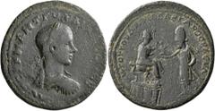 Roman Provincial MESOPOTAMIA. Edessa. Gordian III, with Abgar X Phraates, 238-244. 'Sestertius' (Bronze, 34 mm, 19.91 g, 11 h). AYTOK K M ANT ΓOPΔIANOC CЄB Laureate, draped and cuirassed bust of Gordi