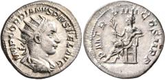 Roman Imperial Gordian III, 238-244. Antoninianus (Silver, 22 mm, 4.75 g, 12 h), Rome, 241. IMP GORDIANVS PIVS FEL AVG Radiate, draped and cuirassed bust of Gordian III to right, seen from behind. Rev