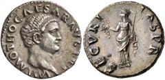 Roman Imperial Otho, 69. Denarius (Silver, 18 mm, 3.34 g, 7 h), Rome, 15 January-16 April 69. IMP M OTHO CAESAR AVG TR P Bare head of Otho to right. Rev. SECVRITAS P R Securitas standing front, head t