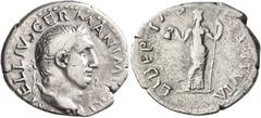 Roman Imperial Vitellius, 69. Denarius (Silver, 20 mm, 3.31 g, 6 h), Rome, late April-20 December 69. [A] VITELLIVS GERMAN IMP TR P Laureate head of Vitellius to right. Rev. LIBERTAS RESTITVTA Liberta