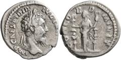 Roman Imperial Didius Julianus, 193. Denarius (Silver, 18 mm, 2.98 g, 11 h), Rome. IMP CAES M DID IVLIAN AVG Laureate head of Didius Julianus to right. Rev. CONCORD MILIT Concordia standing front, hea