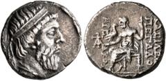 Oriental Greek KINGS OF PARTHIA. Mithradates I, 165-132 BC. Drachm (Silver, 15 mm, 3.32 g, 1 h), Seleukeia on the Tigris, SE 173 = 140/39 BC. Diademed head of Mithradates I to right. Rev. BAΣIΛEΩΣ / M