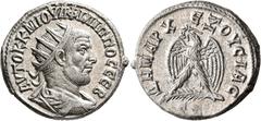 Roman Provincial SYRIA, Seleucis and Pieria. Antioch. Philip I, 244-249. Tetradrachm (Billon, 27 mm, 12.32 g, 1 h), 244. AYTOK K M IOYΛ ΦΙΛΙΠΠΟC CЄB Radiate, draped and cuirassed bust of Philip I to r