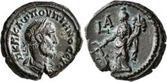 Roman Provincial EGYPT. Alexandria. Pupienus, 238. Tetradrachm (Potin, 23 mm, 11.00 g, 12 h), RY 1 = circa April-June 238. M K M KΛω ΠOYΠIHNOC ЄYC Laureate, draped and cuirassed bust of Pupienus to ri