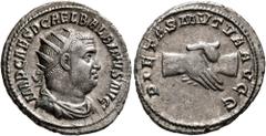 Roman Imperial Balbinus, 238. Antoninianus (Silver, 22 mm, 4.73 g, 12 h), Rome, circa April-June 238. IMP CAES D CAEL BALBINVS AVG Radiate, draped and cuirassed bust of Balbinus to right. Rev. PIETAS 