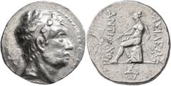 Greek SELEUKID KINGS OF SYRIA. Antiochos IV Epiphanes, 175-164 BC. Tetradrachm (Silver, 27 mm, 16.62 g, 11 h), uncertain eastern mint. Diademed head of Antiochos IV to right. Rev. BAΣIΛEΩΣ - ANTIOXOY 