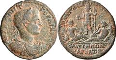 Roman Provincial LYDIA. Saitta. Gordian III, 238-244. Hexassarion (Bronze, 34 mm, 25.05 g, 6 h), Aur. Ail. Attalianos, first archon for the second time and son of an asiarch of equestrian rank. ΑΥΤ Κ 